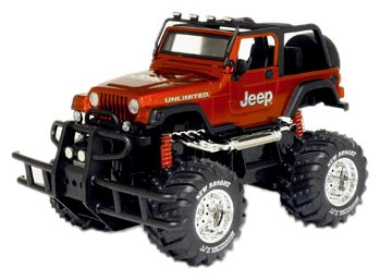 1:14 Scale Radio Control Full Function Jeep Wrangler Red, Black