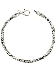 Sterling Silver Italian Franco Chain Necklace 3mm Rhodium Finish Nickel Free, sizes 32 & 36 inch