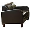 Homelegance Faux Leather Contemporary Love Seat, Dark Brown