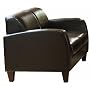 Homelegance Faux Leather Contemporary Love Seat, Dark Brown