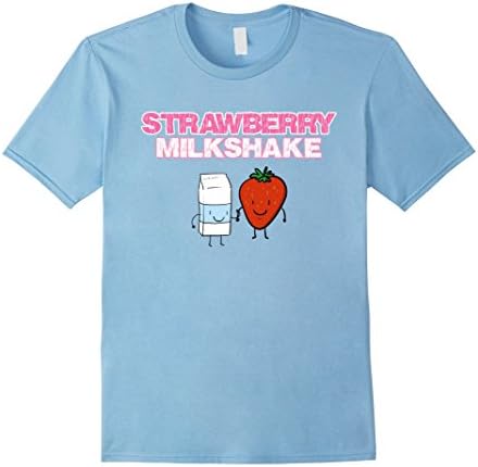 Men's Strawberry Milkshake Milk Carton Yummy Best Friends T-shirt 3XL Baby Blue