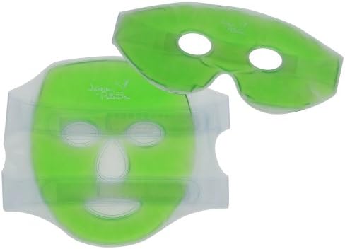 Set of 2 Hot or Cold Reusable Gel Facial and Eyes Masks