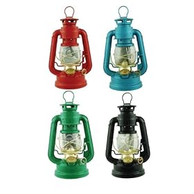 Hurricane Lantern 7.5-inch (Uses Lamp Oil or Kerosene) (1-pc Random Color) by