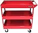 Excel TC301A-Red 3-Tray Rolling Metal Tool Cart, Red