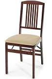 Mission Set Of Two Chairs Cherry Buff Faux Suede