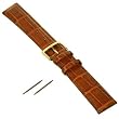 Louisiana Alligator Gen Leather Brown Watch Band 20mm