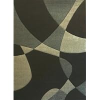 Modern Area Rug 5 Ft 2 in X 7 Ft 1 in Design # H 284 Chocolate
