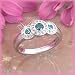 14K .40 CTW Bezel Set Blue & White Diamond Ring