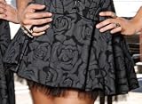 Folter Clothing BLACK ROSE SKIRT in Black on Black Rose Print