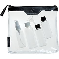 Sicherheitstoilettentasche f�r Ihre Flugreise, inkl. 2 x 50 ml, 1 x 90 ml Fl�schchen und 1 Zerst�uber mit Auff�lltrichter