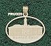 Princeton Univ Pierced Nassau Hall Charm/Pendant -14K/10K, Stainless Steel or Gold Plated
