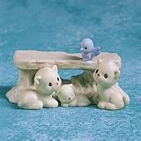 Precious Moments #291293 Enesco Mini Nativity Bench with kittens