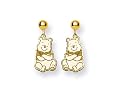 Disney Winnie the Pooh Dangle Post Earring - Gold Plated Silver