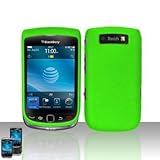 Blackberry Torch 9800 Snap-on Neon Green (rubber touch) Phone Protector Har ....