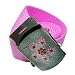 RHINESTONE PINK CENTER FLOWER SLIDER PREPPIE 1 SZ BELT