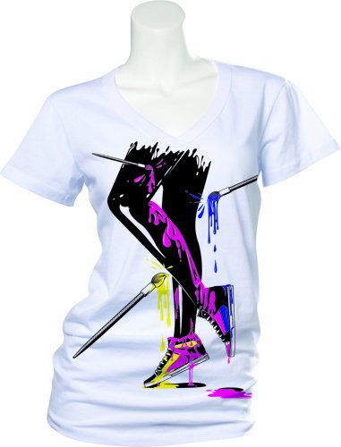 Etnies Damen T-Shirt COLOR KICKS VNECK, white, S Preisvergleich