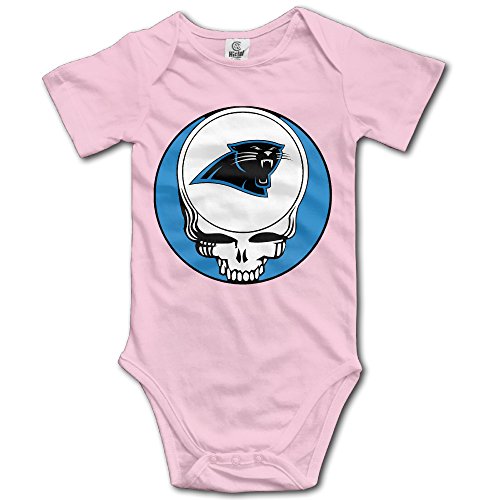 Baby' Carolina Panthers And Greatful Head Logo Romper Jumpsuit Bodysuit