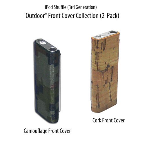 apple ipod shuffle 3rd gen outdoors 2 pack  cork   camouflage    apple