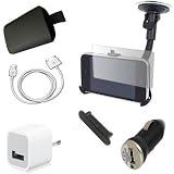 MaryCom KFZ Mega Pack f�r Apple Iphone 3G 3Gs 8GB ,16GB, 32GB ( KFZ Halterung vibrationsfrei 360� drehbar , neigbar uns schwenkbar / 220V Ladeger�t, 12V Ladeger�t, Connector USB Kabel, Lederetui, USB Schutzkappe, Displayschutzfolie )