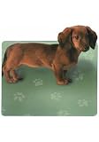 Dachshund and Paw Prints Diecut Mousepad