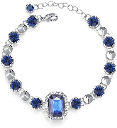 Platinum Plated SWAROVSKI Elements Crystal Bangle Bracelet Jewelry For Women
