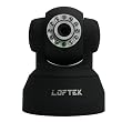 LOFTEK Newest CXS 2200 Wireless/Wired Pan:270°&Tilt:120° Dual Audio Alarm Ip camera,15 Meter Night vision,3.6mm Lens ,67° Viewing Angle,easy installation.Black