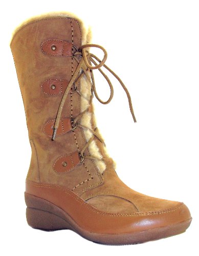 Hush Puppies Womens Yasmine Camel Suede Lined Mid Boots