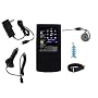6 Items Accessory Combo Kit for Sony Walkman Video NWZ-E340, NWZ-E344, NWZ-E345 Series: Includes Black Silicone Skin Case Cover, Armband, Home / Travel Charger, Car Charger, Lanyard and Light Blue Fishbone Keychain