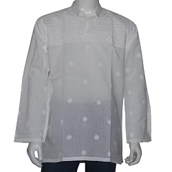 Mens Long Sleeve Casual Cotton Shirt Kurta India Size: S Chest 36 Inches