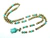 Meditation Gift Prayer Mala Beads Sandalwood Full Mala Turquoise Stone Japamala ~ Buddha Pendant