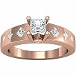 14K Rose Gold Diamond Engagement Ring - 0.75 Ct.