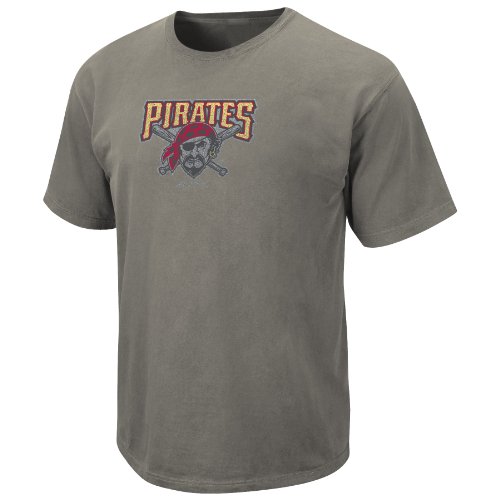 MLB Pittsburgh Pirates Adult Short Sleeve Pigment Dye Tee (Pigment Pepper, Large)