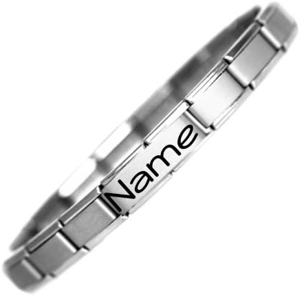 JSC Jewellery Kia Name Nomination Style Stainless Steel Charm Bracelet