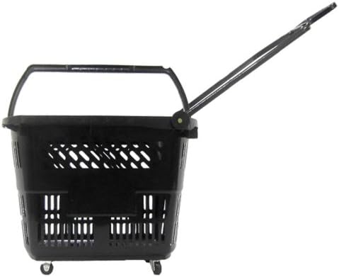 Glopack RB30BLACK 30 8-Gallon Roller Basket, 19.25" Length X 13.75" Width x 14.5" Height, Black (Case of 10)