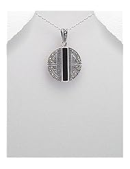 Marcasite Pendant Necklace In 92.5 Sterling Silver