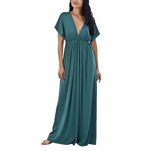 Mossimo® Black: Women's Kimono Sleeve Maxi Dress - Teal