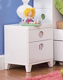 LittleMissMatched SKETCHoRAMA Two Drawer Nightstand (Pure Gloss White Color Accents) (23.5H x 17.625W x 17.625D)
