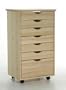 Ewins Indoor 7 Drawer Hobby, Craft, Mobile Storage Pine Tower Cart