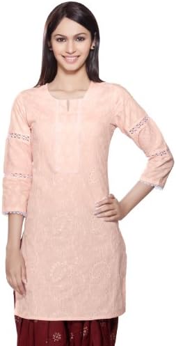 Rangmanch Womens Indian Ethnic Kurta Tunic Lace & Sequins Work