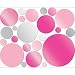 Lot 26 Studio Adhesive Reflections Wall Décor, Mirror Dots, Pink