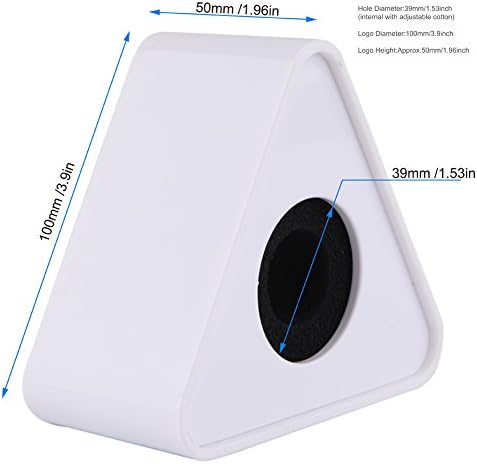 Generic Portable Microphone Interview Triangular Logo Flag Station White 1.54" Hole