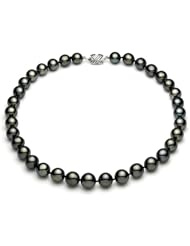 PremiumPearl 9-10mm AAA Quality Black Tahitian Pearl Necklace