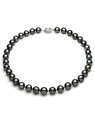 PremiumPearl 10-12mm Black Tahitian Pearl Necklace AA+ Quality
