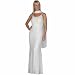 Ivory Wedding Dress. Ivory Evening Gown. Informal Bridal Gown. Long Beaded Dress by Sean Collection (1238)