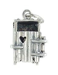 Camp Latrine Outhouse 925 Sterling Silver Traditional Charm Opens then Oops!