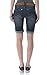 WallFlower Juniors Belted Rolled Cuff Denim Bermuda Shorts