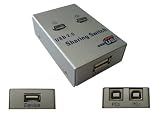 Boitier de partage USB 2.0 AUTOMATIQUE / Switch 2 ports - Compatible Imprimantes - BOITIER METAL