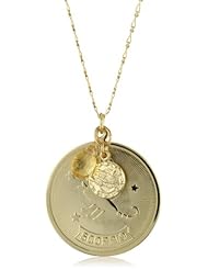 a.v. max "Horoscope" Scorpio Coin and Teardrop Stone Pendant Necklace