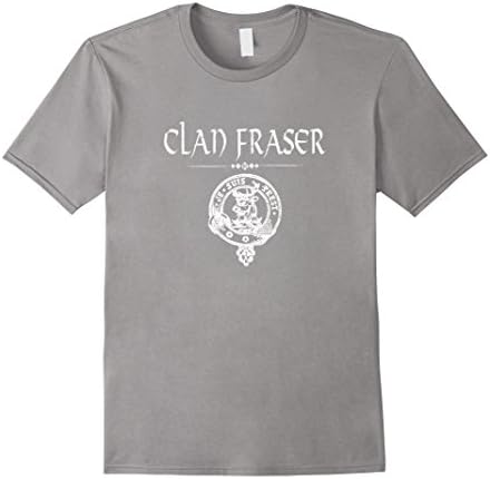 Men's Clan Fraser Crest T-shirt Je Suis Prest Motto Scottish Gift Medium Slate