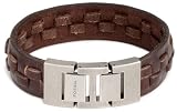 FOSSIL JF85087040Herren Armband Leder braun Edelstahl 18,2 cm